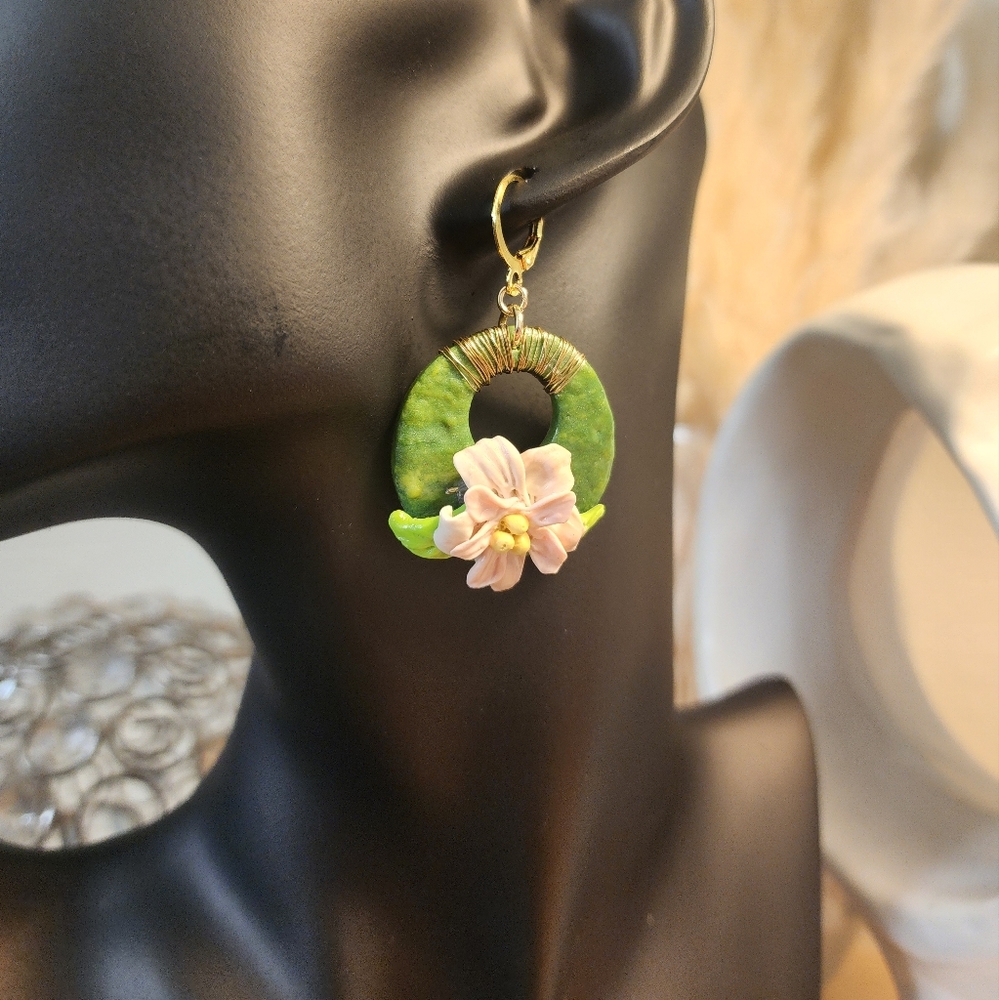 Handmade Polymer Earrings - Picture 2 of 3